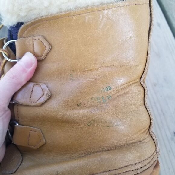 Vintage Sorel Kaufman Chugalug Winter Snow Boots Buff Woman's 6 - Picture 5 of 10